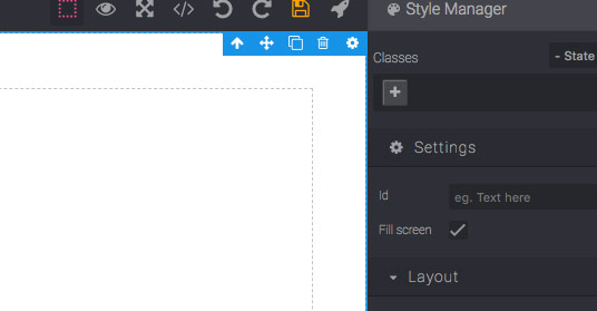 Fill screen